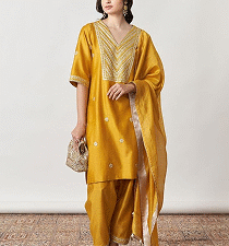 Bright yellow Suit